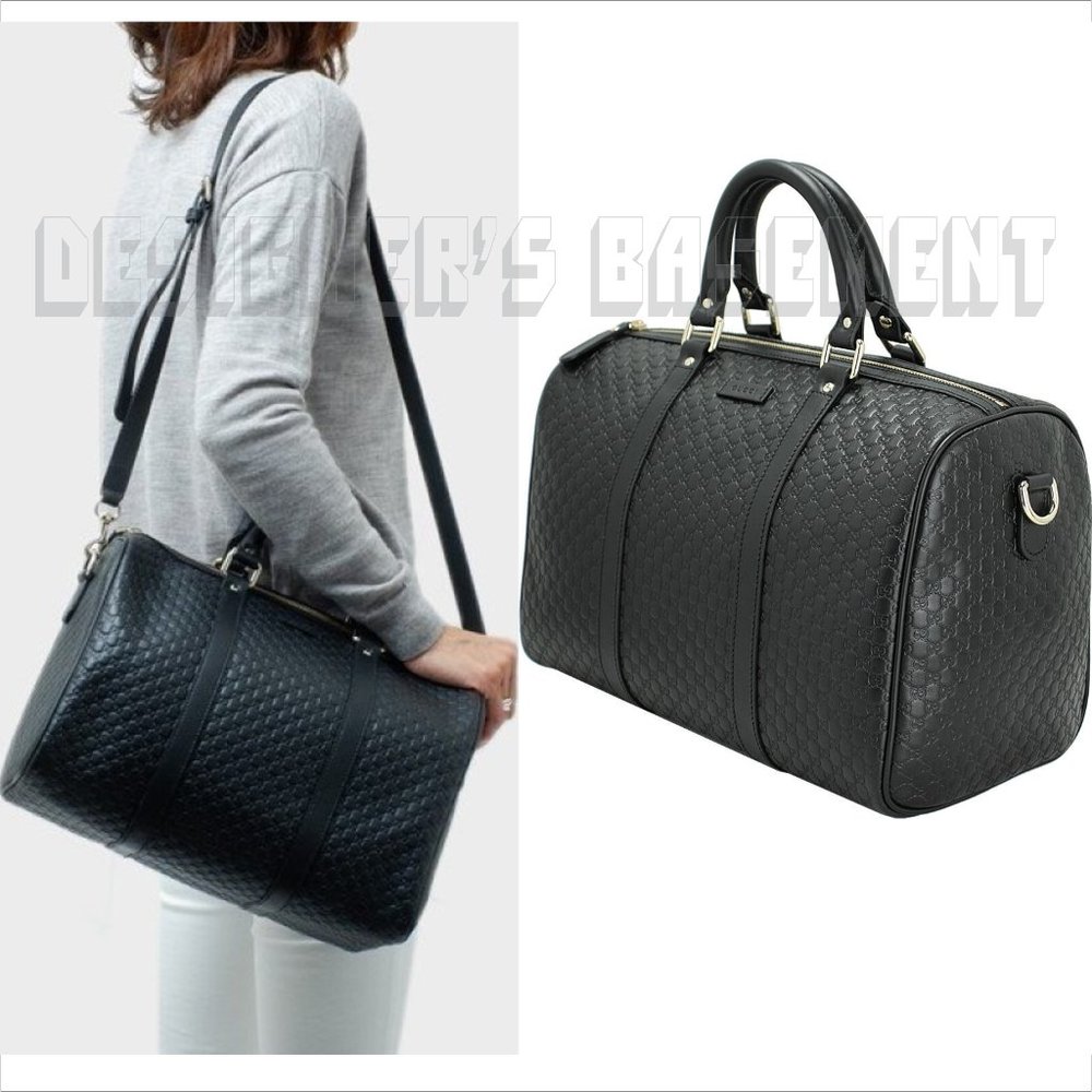 Gucci Black Textured Shoulder Bag